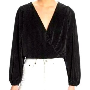 ASTR the label black long sleeve blouse